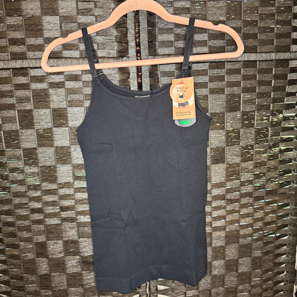 Shapermint All Day Scoop Neck Cami NWT Size L in Black